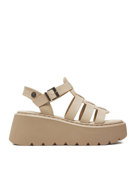 Women's Platform Shoes Beige