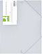 Q-connect Folder Pp Elastic Band A4 400 Micron 3 Flaps Transparent White