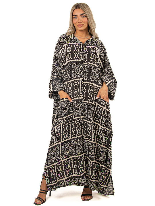 Ellen Feminin Caftan de Plajă black