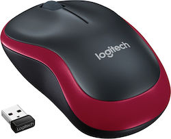 Logitech M185 Безжичен Мини Мишка Черно/червено