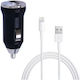 Încărcător Auto 1A Încărcare Rapidă cu un Port: 1xUSB împreună cu Cablu Lightning Multicolor