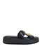 Flache Sandalen für Damen Flatforms in Schwarz Farbe