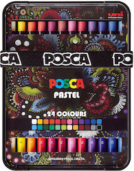 Pasteluri Posca culori strălucitoare și intense 24 buc 402022