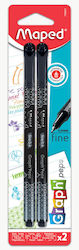 Maped Fineliner Graph Peps Deco Schwarz 2 Stück Maped
