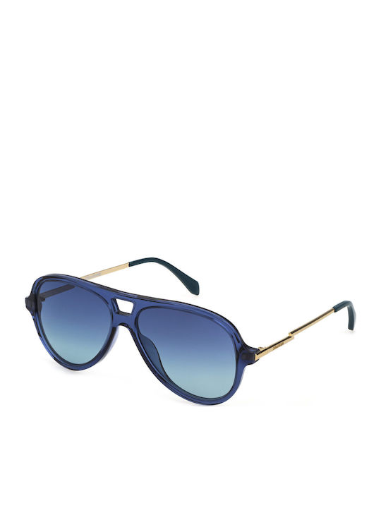 Zadig & Voltaire Sunglasses Blue with Mixed Frame & Blue Lens