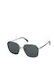 Zadig & Voltaire Unisex Sunglasses with Silver Metal Frame and Black Lens