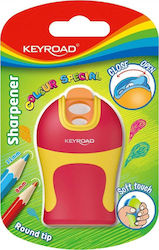 Keyroad Temperówka Keyroad Soft Touch Plastikowa Podwójna Ostrzenie Zaokrąglone Blister Mix Kolorów