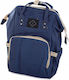 Multifunctional Backpack Zola Moms Back Zipper Dark Blue Cream