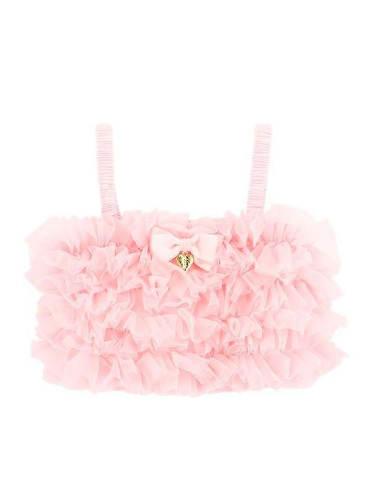 Kinderoberteil Ärmellose Fairy Rosa Aliki Tulle Rüsche