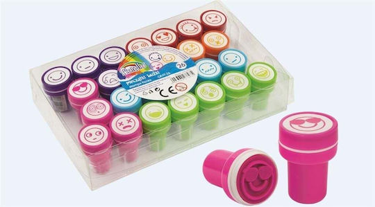 Kids Emoticon Stamps 6 Colours 26 Designs