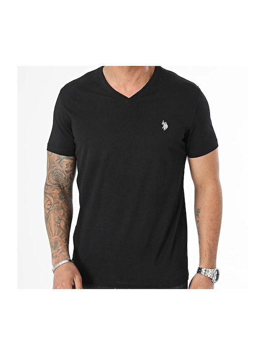 U.S. Polo Assn. Bluza Bărbătească cu Mânecă Scurtă Polo Neagră