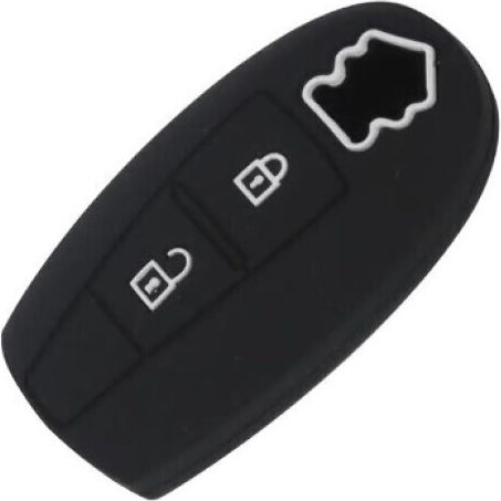 Car Key Cover Case made of with 2 Buttons for Suzuki in Black Color