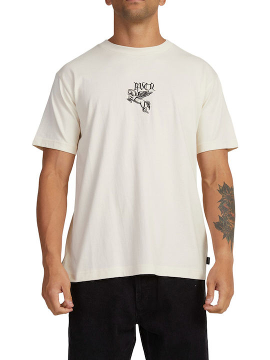RVCA Ανδρικό T-shirt Κοντομάνικο Μπεζ