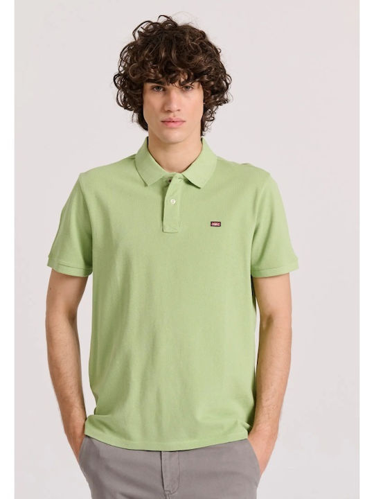 Funky Buddha Herren Kurzarmshirt Polo Light Green