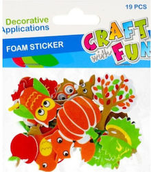 Craft Fun Αυτοκόλλητα Αφρού Δάσος 19τμχ