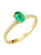 Goldring 14k Grüner Zirkon 3051k