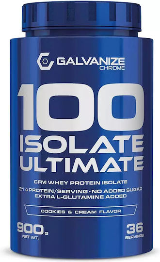 Galvanize Nutrition 100 Isolate Ultimate Protein Molke mit Geschmack Kekse und Sahne 900gr