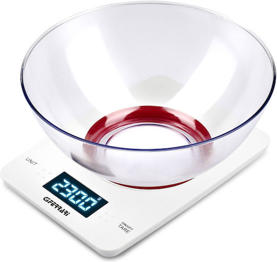 G3Ferrari Digital Kitchen Scale with Bucket up to 5kg White
