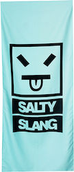 Salty Slang Πετσέτα Θαλάσσης Βαμβακερή Μπλε Salty Slang Πετσέτα Θαλάσσης Βαμβακερή Μπλε