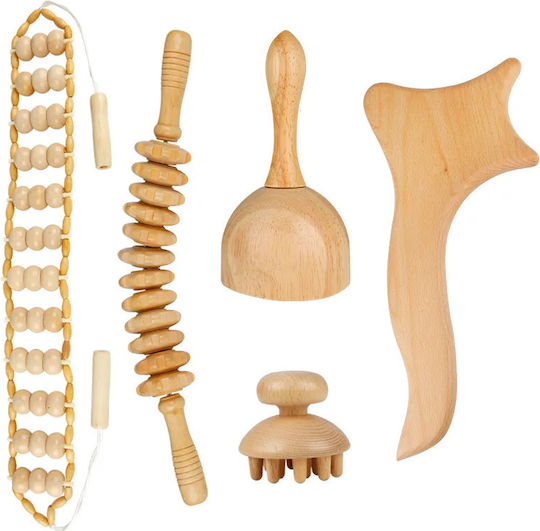 Ξύλινα Εργαλεία Μασάζ Μαδεροθεραπεία Wood Massage Maderotherapy Set