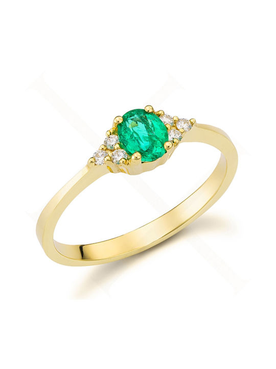 Gold Ring 14k Green Zircon 2317k