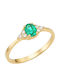 Goldring 14k Grüner Zirkon 2317k
