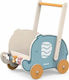 Viga Toys Elephant Baby Push Walker for 12+ Months Light Blue