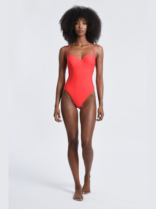 Molly Bracken One-Piece Swimsuit with Padding Red