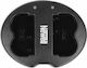 Newell Double Battery Charger Compatible with Canon