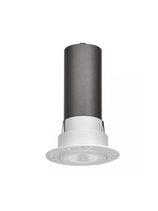 Zambelis Lights Χωνευτό Σποτ με Ενσωματωμένο LED και Θερμό Λευκό Φως Λευκό 1τμχ