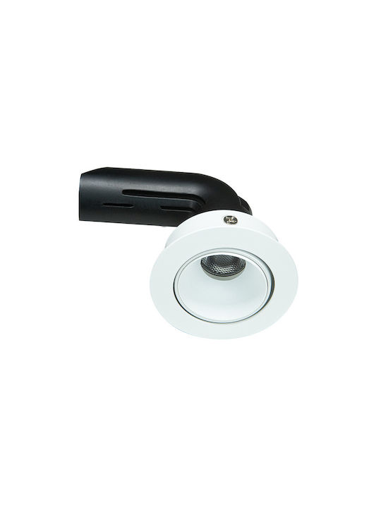 Zambelis Lights Χωνευτό Σποτ με Ενσωματωμένο LED και Θερμό Λευκό Φως Λευκό 1τμχ