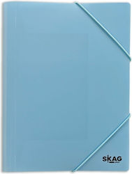 Dosar Elastic din Plastic Albastru Pastel 25x35...