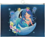 Mermaid Glitter Zip File Folder 4 Designs 33x24 cm