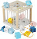 Baby Interactive Cube Zola Wooden Rubber Sensory Educational Coloured Cubes Numbers G