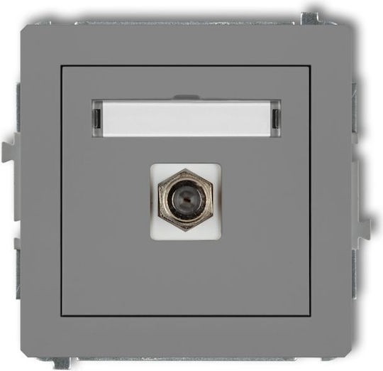 Karlik Priză antenă satelit în culoarea Gri 27DGF-1