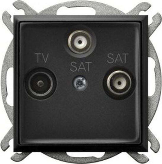 Ospel TV and Satellite Antenna Socket in Black color GPA-U2S/m/33