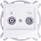 Ospel TV and Radio Antenna Socket Aerial in Whi...