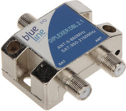 Blue Line Priză antenă TV și satelit în culoarea Albastru