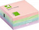Q-connect Q-connect Adhesive Cube 76x76mm 1x400 Cards Pastel
