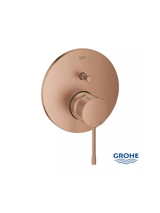 Grohe Essence Μίκτης Μπαταρίας Εντοιχισμού για Ντουζιέρα Χάλκινος