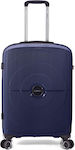 Benzi Large Travel Suitcase Blue with 4 Wheels Height 75cm