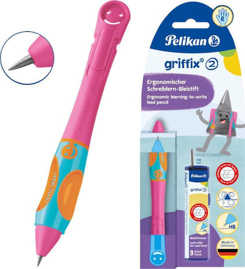 Creion Pelican Griffix Roz Drăguț în Blister