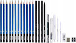 Sketch Pencil Set B&w Drawing 25 In 1