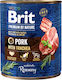Brit Premium by Nature Wet Dog Food in Can with Pork Grain-Free & Gluten Free 800gr