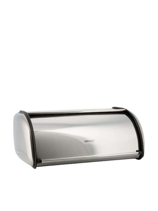 KING Hoff Ψωμιέρα Inox Γκρι 36x24x15cm