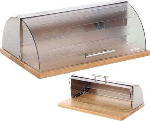 KING Hoff Ψωμιέρα από Bamboo Γκρι 38x28.5x15cm