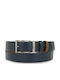 Wide Men's Belt Leather Double Sided Brown