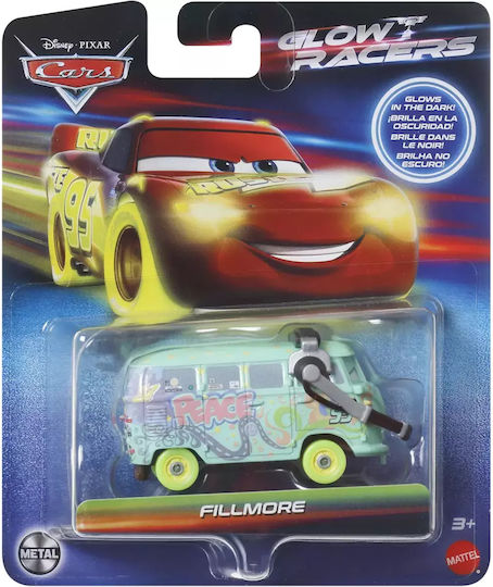 Mattel Disney Pixar Cars Glow Racers Fillmore Spielzeugauto ab 3 Jahren Hpg80