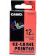Casio Тайния Етикетни Филми 8м x 12мм в Червен Цвят Съвместима с Casio XR(EZ-Label)