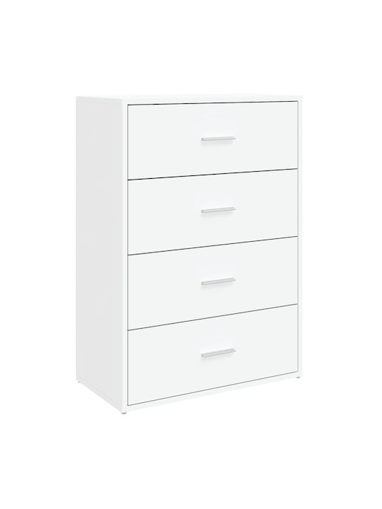 Wooden Chest of Drawers White 60x31x84cm